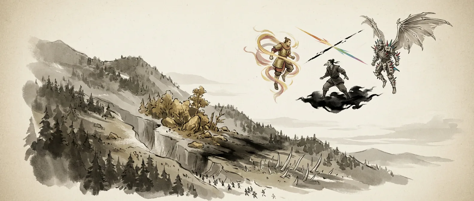 Tie Mu Bai against Wu Gui and Ku Mo