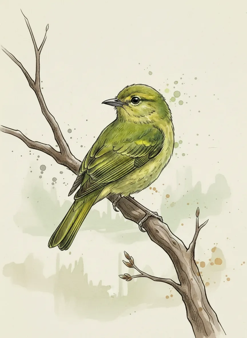 Letter Sending Green Bird Gu