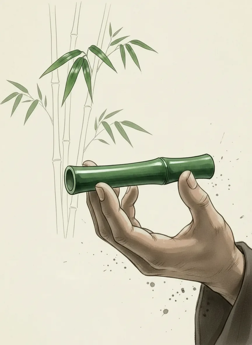Jade sky colored jade bamboo