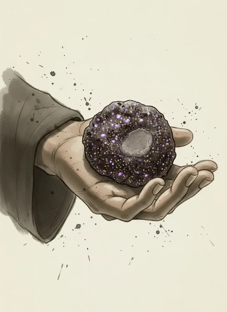 Purple gold rock