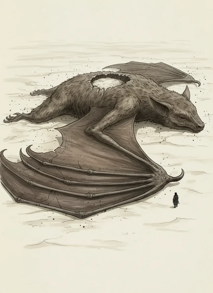 Ruin bat corpse