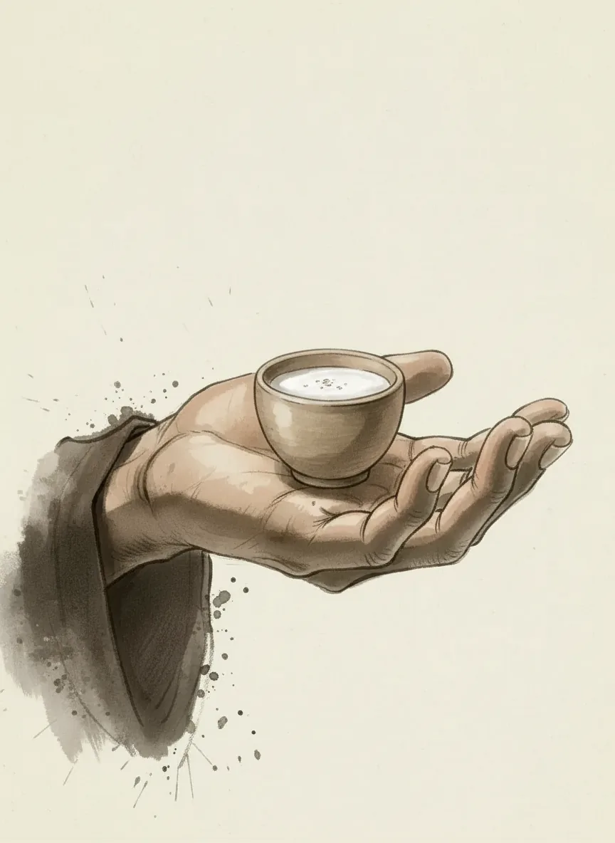 White grains liquid