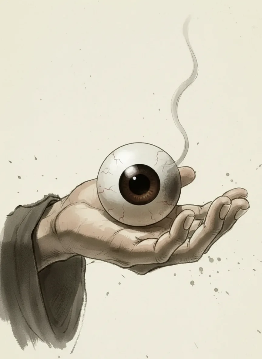 Wild bull eyeball