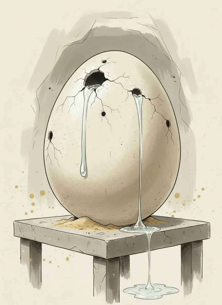 Worldly sand gull dead egg