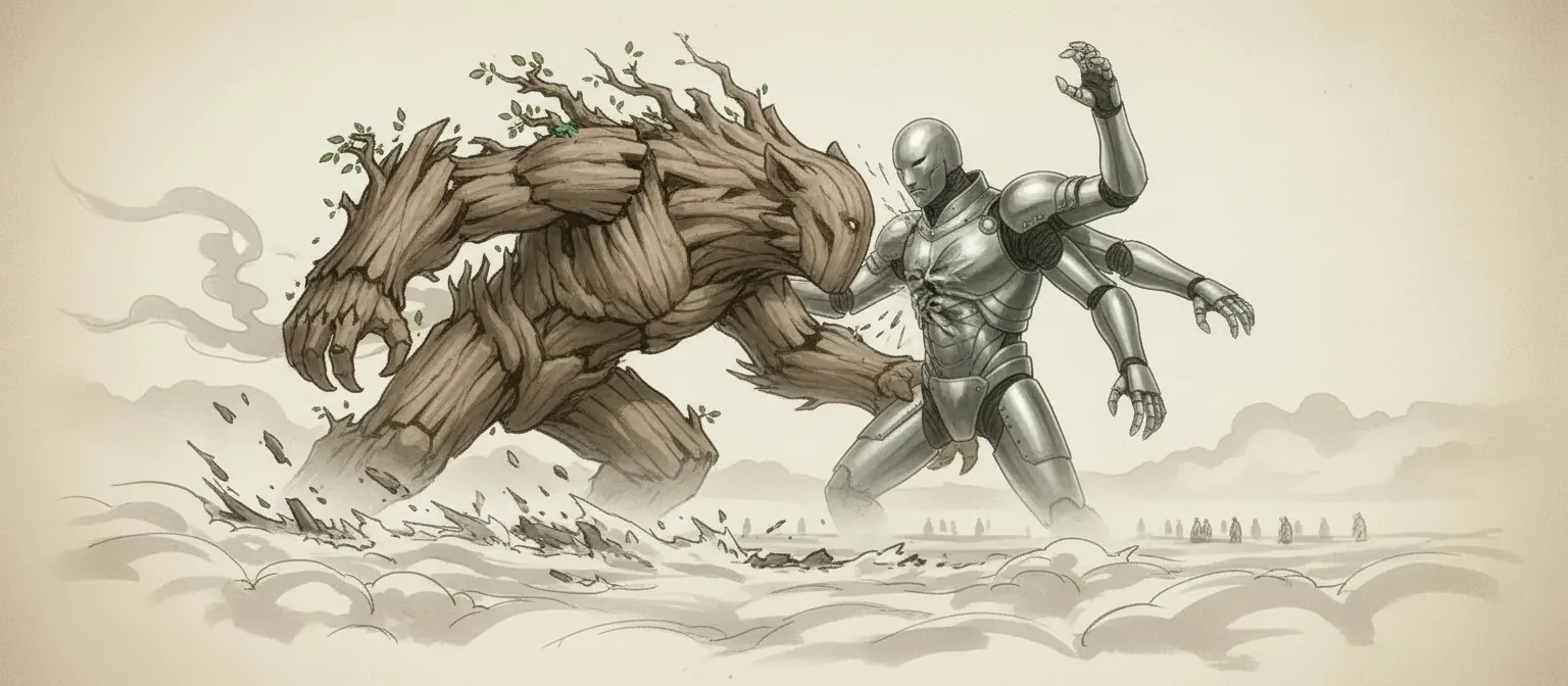 Giant Tree Divine Statue