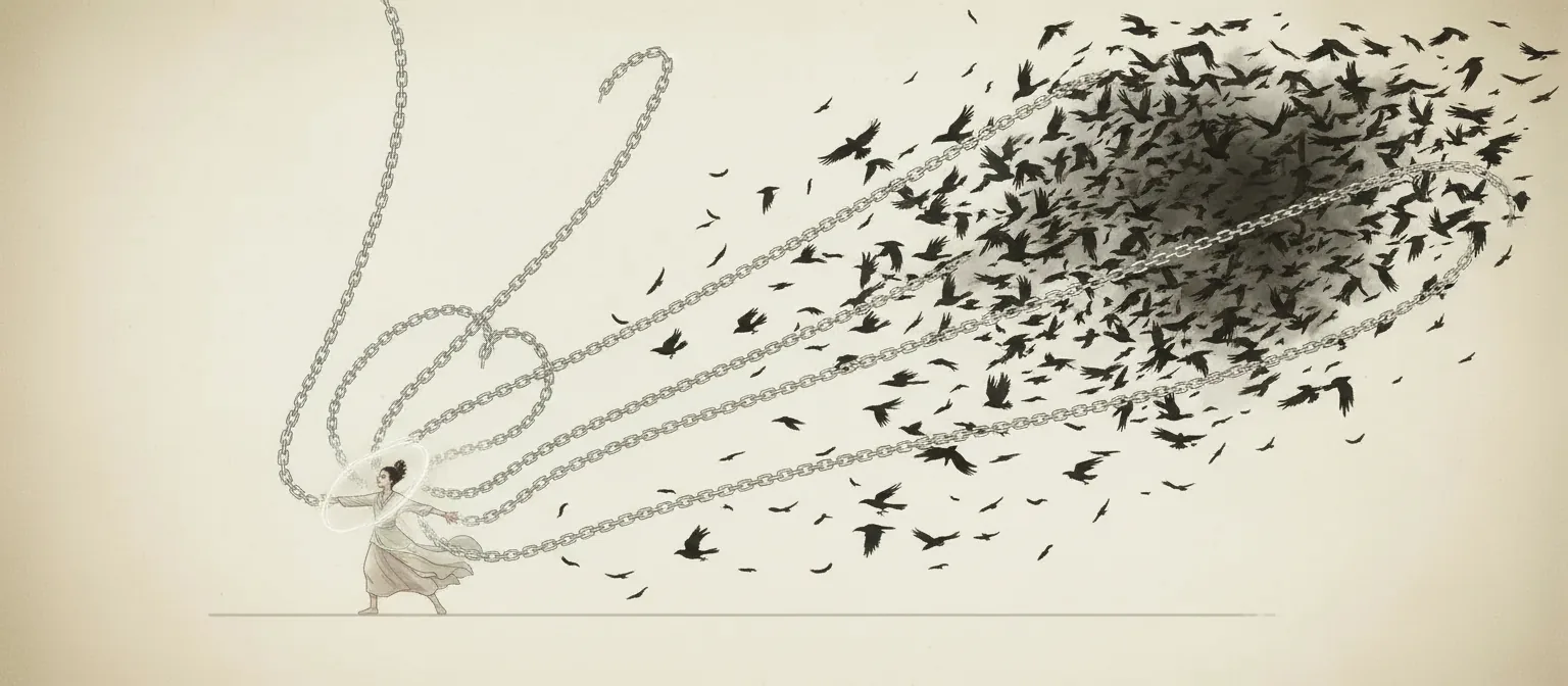 Life Locking Silver Chain
