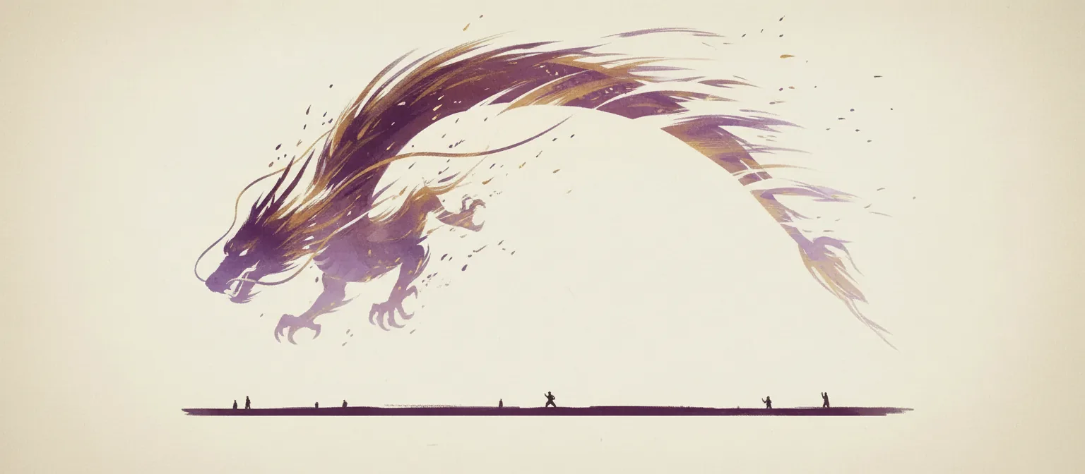 Purple-Gold Dragon-Shaped Qi